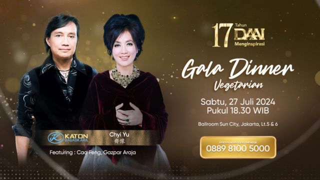 Rayakan Ulang Tahun ke-17, DAAI TV Hadirkan Gala Dinner Vegetarian