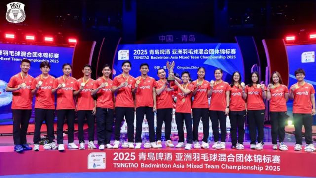 Pecah Telor! Tim Bulu Tangkis Indonesia Cetak Sejarah Juara Badminton Asia Mixed Team Championship 2025